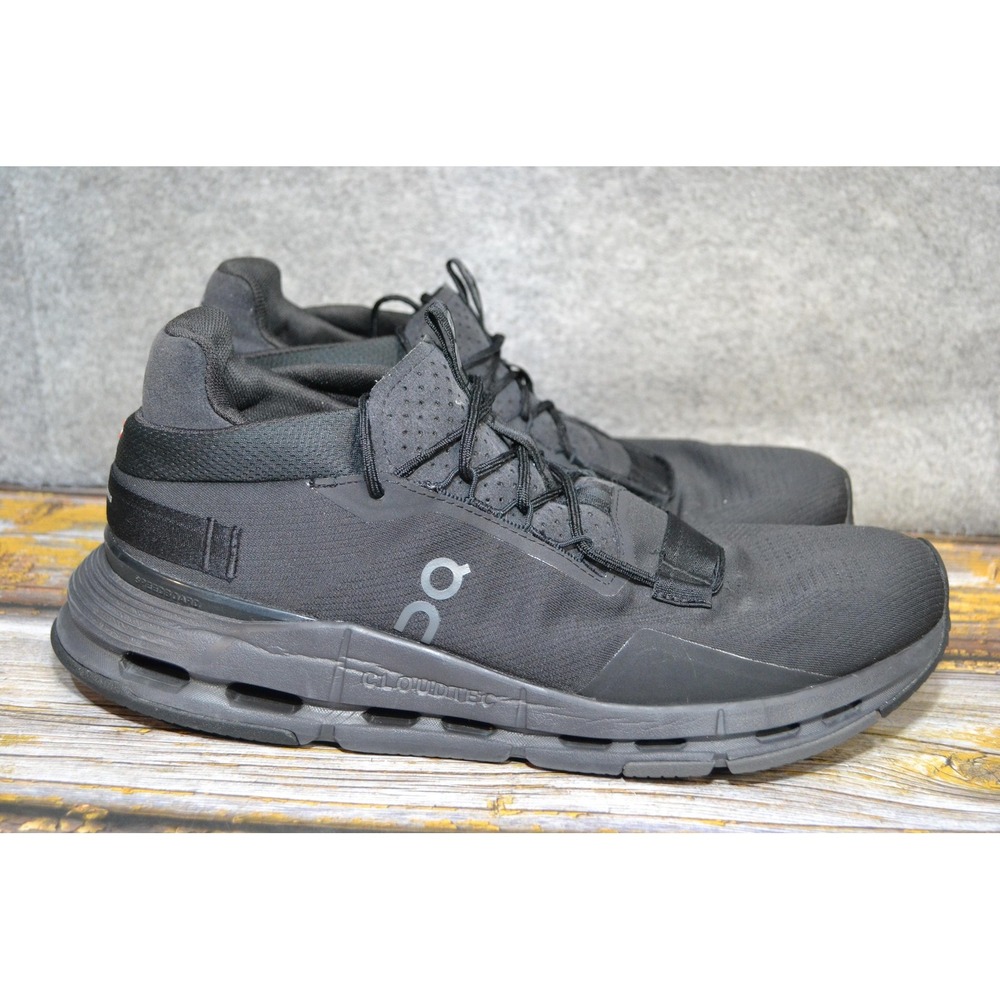 On Cloudnova 2 Shoes Mens 12 Black Running GYM Sneakers Athletic Comfort Jogging